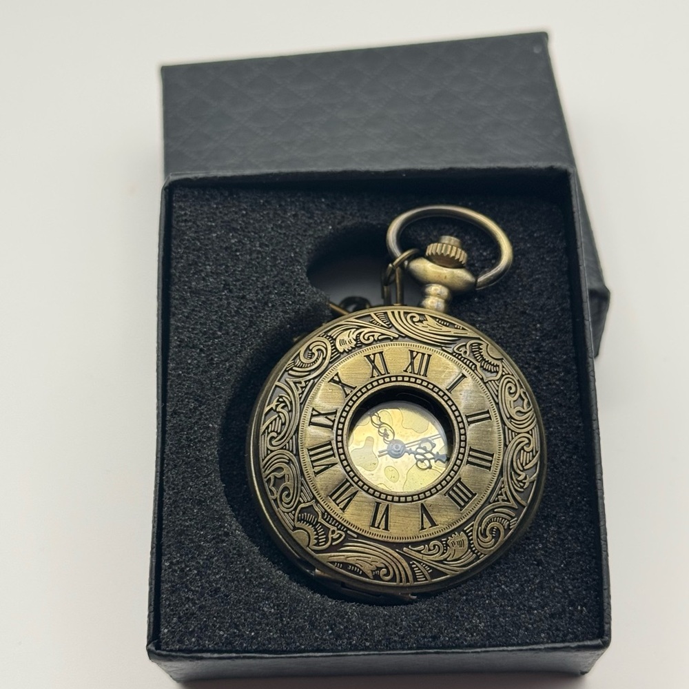 Vintage Brass Style Pocket Watch